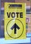 Federal Elections Canada yellow sign