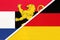 Federal Republic of Germany and Benelux Union national flag from textile