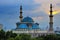 The Federal Territory mosque, Kuala Lumpur Malaysia during sunrise