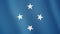 Federated States of Micronesia flag waving animation. Full Screen. Symbol of the country.