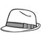 Fedora Hat Illustration