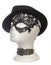 Fedora and Lace Mask on Mannequin Head With Antique Choker