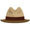 Fedora, snap brim or borsalino hat flat vector isolated