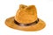Fedora style hat suede leather