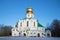 Fedorovsky cathedral in the November evening. Tsarskoye Selo, St. Petersburg