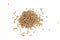 Feed for livestock. Pig feed pellets,feed  for hamster, rabbits or mouse on a white background