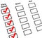 Feedback check boxes