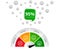 Feedback design. Customer satisfaction meter with smileys. Emotions scale banner. Vector