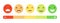 Feedback emotion scale. Customers feedback vector concept. Measuring review opinions approval recommendation status