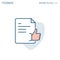 Feedback icon, document, Business proposal acceptance, thumbs up, agreement, Exam result, Editable stroke