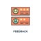 feedback icon. rating bubbles concept symbol design, customer review, comment with ranking, of testimonials messages,