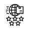 feedback international free shipping line icon vector illustration