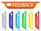 Feedback labels and stickers color set