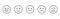 Feedback line art icons set. Review emoji reaction. Survey concept. Satisfaction scale. Business service. Consumer