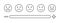 Feedback line art icons. Survey concept. Review emoji reaction set. Satisfaction scale. Business service. Consumer