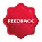 Feedback misty rose red starburst sticker button