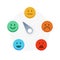 Feedback rating level emoji sign concept