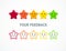 Feedback or Rating Stars from Positive to Negative Emoticon. Vector