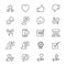 Feedback and review thin icons