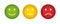 Feedback Smiley Buttons poor average good traffic light colors