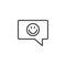 Feedback, smiley emoticon line icon