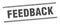 feedback stamp. feedback square grunge sign.