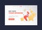 Feedback, survey vector flat landing page concept with people, man and woman sitting on big rating stars, writing