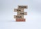 Feedback symbol. Wooden blocks with words Thank you for your Feedback. Beautiful white background. Business and Thank you for your