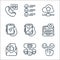 Feedback and testimonials line icons. linear set. quality vector line set such as choice, email, feedback, review, mobile phone,