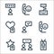 Feedback and testimonials line icons. linear set. quality vector line set such as id card, conversation, star, dislike,