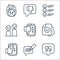 feedback and testimonials line icons. linear set. quality vector line set such as quote, feedback, like, bad review, dislike,