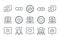 Feedback and Testimonials related line icon set.