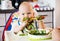 Feeding. Baby\'s first solid food