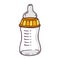 Feeding-bottle, bright vector children illustration