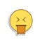 feel sick colored emoji sticker icon. Element of emoji for mobile concept and web apps illustration