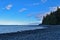 Feeling blue at Rebecca Spit, Quadra Island, British Columbia, Canada.