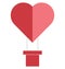 Feeling loved, heart plant Vector Icon editable