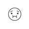 Feeling Sick Emoji concept line editable vector, concept icon. Feeling Sick Emoji concept linear emotion illustration