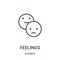 feelings icon vector from classics collection. Thin line feelings outline icon vector illustration. Linear symbol