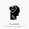 Feelings, Love, Mind, Head solid Glyph Icon vector