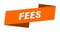 fees banner template. fees ribbon label.