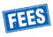 Fees square stamp