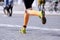 Feet athlete running a marathon