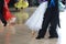 Feet of ballroom dancers