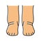 feet edema health disease color icon vector illustration