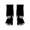 feet edema health disease glyph icon vector illustration