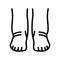 feet edema health disease line icon vector illustration