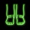 feet edema health disease neon glow icon illustration