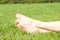 Feet on grass