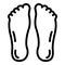 Feet icon, outline style